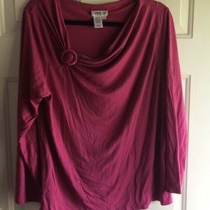 Coldwater Creek womens XL Top LS Stretch